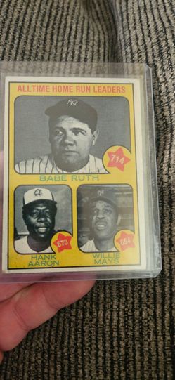 1973 TOPPS ALL TIME HOME RUN LEADERS