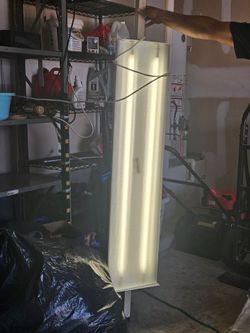 Lámpara Industrial LED/Fluorescente de Techo – Luz Comercial Grande