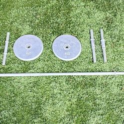 WEIGHTS. 7 PiIECES  SET W 2 PLATES 25 Ea 