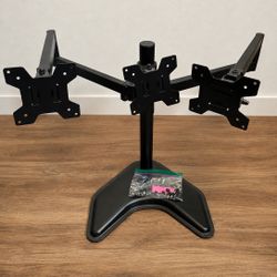 WALI Triple Monitor Stand, Free Standing for 13-27 inch Screens,up to 22lbs