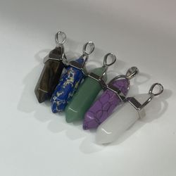 Set of 5 Crystal pendant point charms