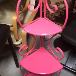 Metal folding corner shelf