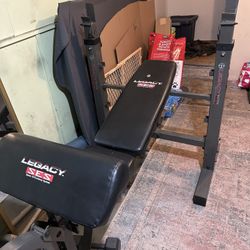 SES Bench And Bar And Olympic Weight Set 