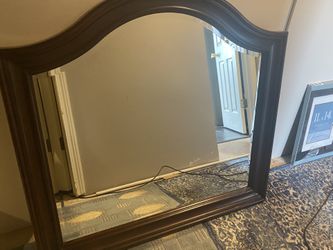 Mirror, Beveled, Cherry 