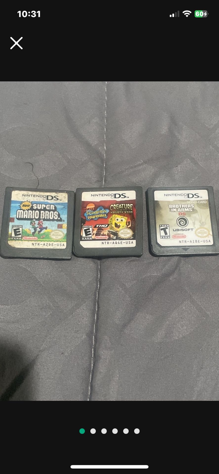 Selling These Nintendo Game Cartridges Mario Sponge Bob