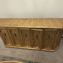 Gold Finish Sideboard/Credenza 