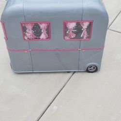 Our Generation OG Girl Battat RV Camper Travel Trailer Gray Pink For Jeep 20x24"