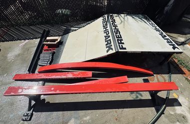 Year Old "Fresh Park" Skate /  Bike / Scooter Ramp x 2 + Unused Rail