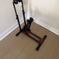 Bike stand, rack, and pump for sale
