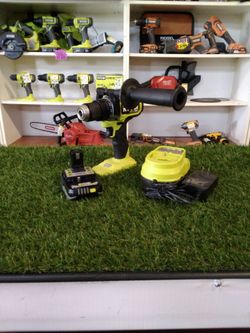 Ryobi ONE+ Cordless Hammer Drill with Battery and Charger