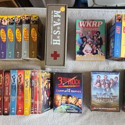 Sitcom DVDs Complete Seasons Mash, Cheers, Seinfeld, WKRP, 3rd Rock, Alf, Wings, Barney Miller. 