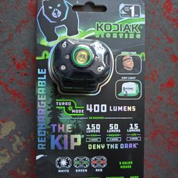 Super Bright Kodiak Compact Headlight Lamp Flashlight 400 Lumens Brand New