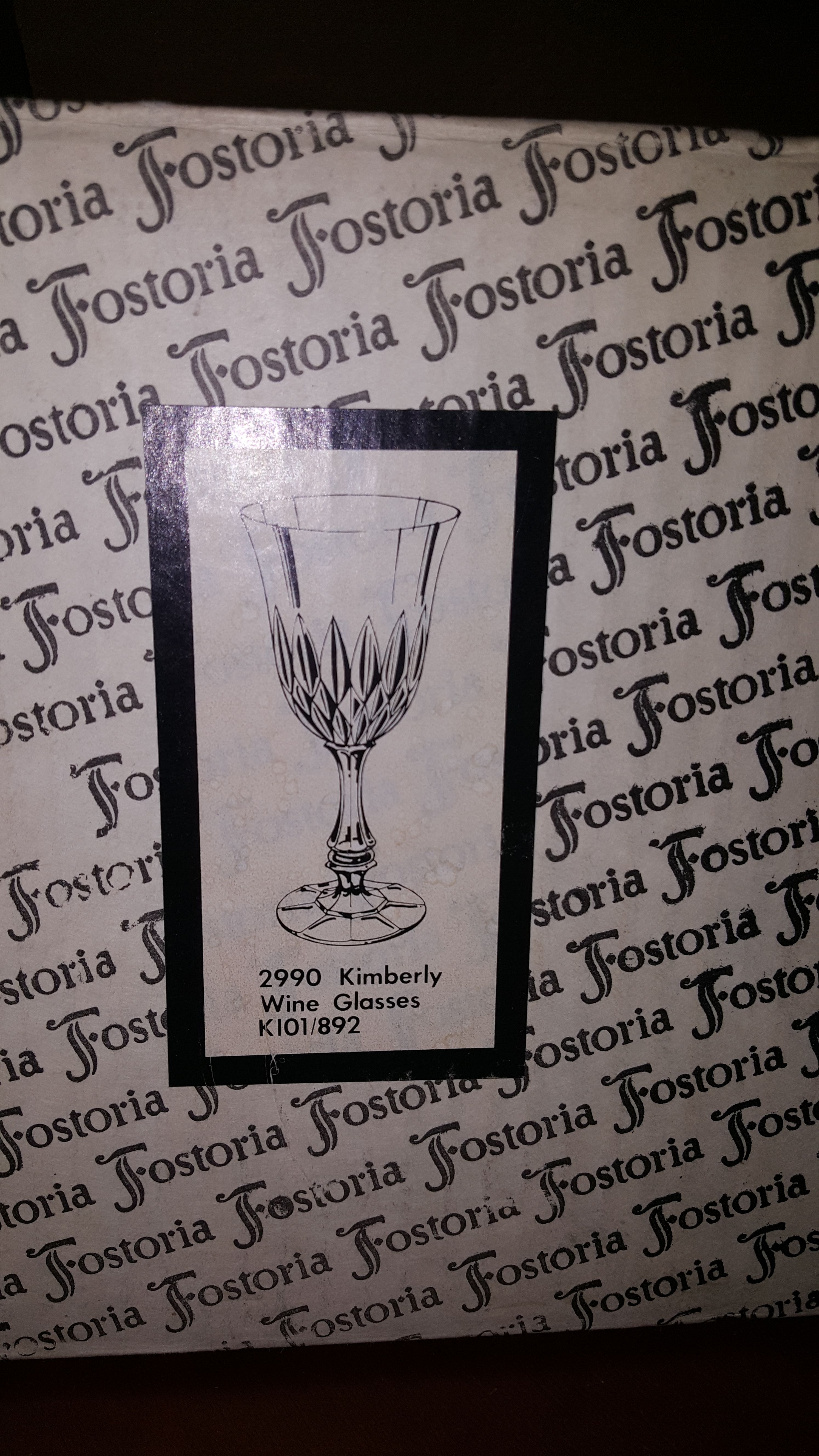 Fostoria wine glasses set