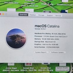 MacBook PRO Retina 15 Inch