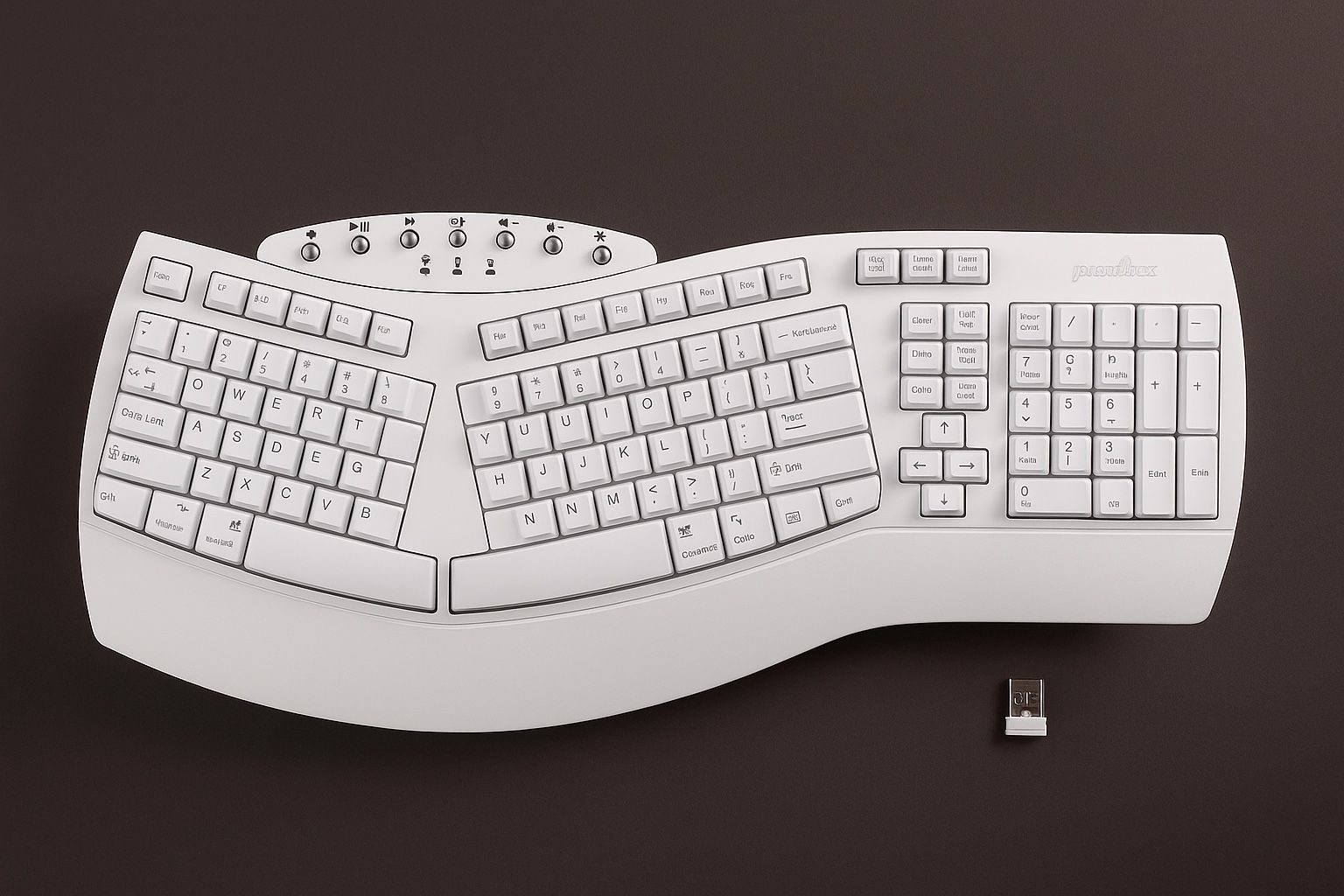 Periboard-612 Wireless Ergonomic USB Split Keyboard