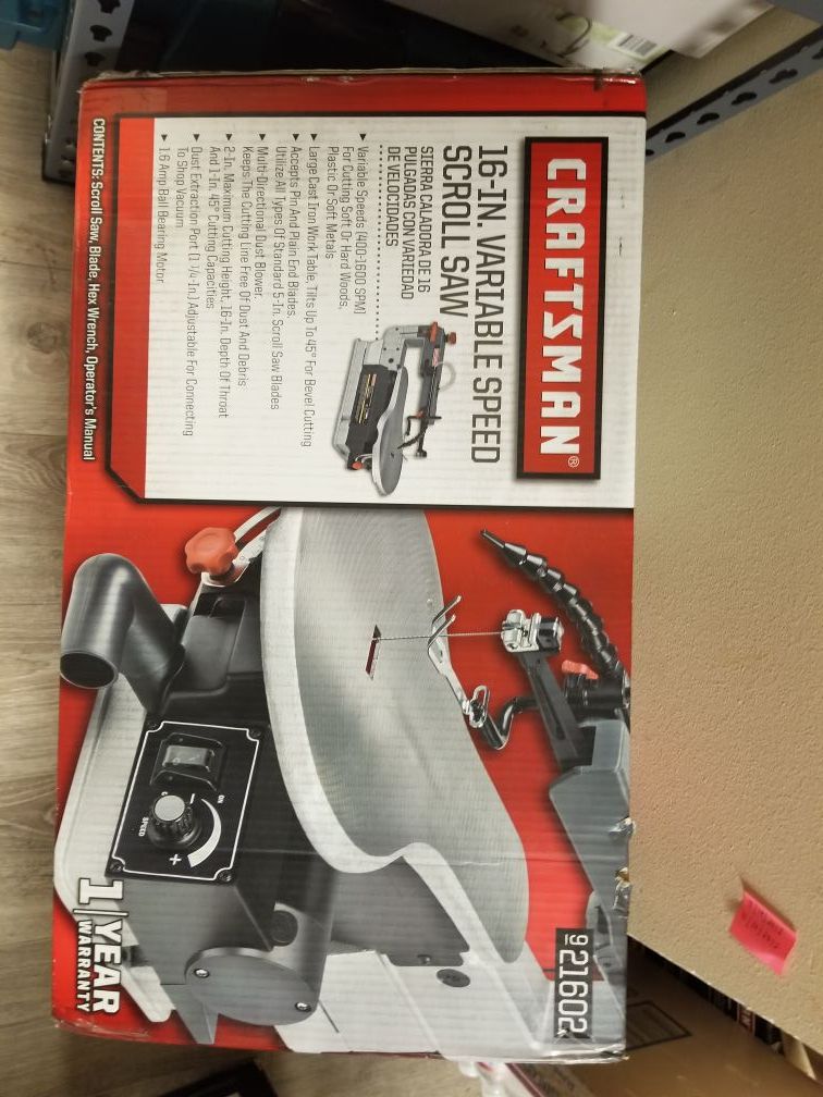 Craftsman 16 in. Variable Speed Scroll Saw