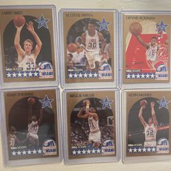 Six (6) NBA Hoops All Star Weekend Miami Feb 9-11, 1990 All Star Cards