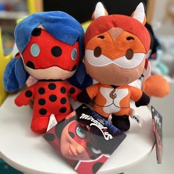 Miraculous Ladybug Plush Set (With Tags) $5 each