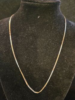 Sterling silver Mariner tri color chain