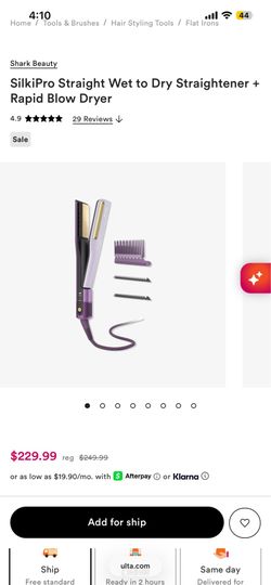 Shark silkipro straight wet to dry straightener + rapid blow dryer