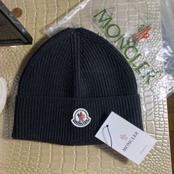 Black MONCLER Beanie 
