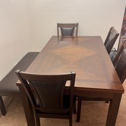 Harlow 6-Piece Dining Set with Bench-$269