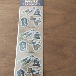 Vintage Sandylion Star Wars Episode 1 Stickers 1 Sheet "Anakin/Pod Racers"

