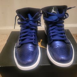 Jordan 1 Retro High Deep Royal Sz 9.5