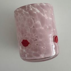 Pink Frosted Glasses With Red Lips