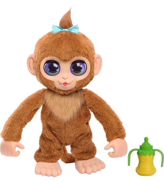 furReal Peanut The Playful Monkey Interactive Toy, 15-inch Realistic Plush, Kids Toys for Ages 4 Up