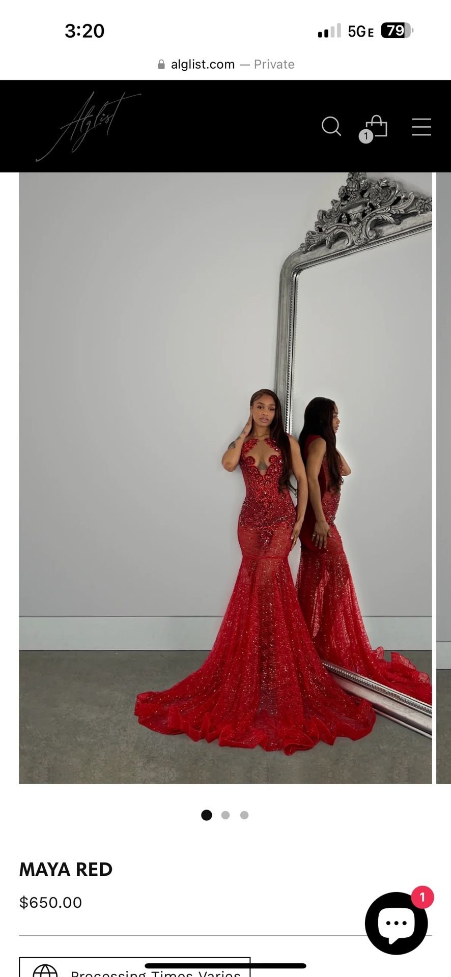 Red Alglist Dress