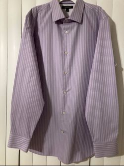 Banana Republic Men’s Lavender Purple Dress Shirt Size Large Non Iron Slim Fit