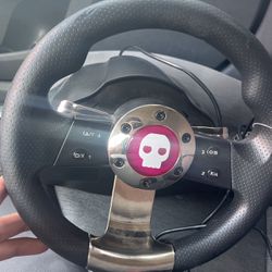 Steering  Wheel And Foot Pedals 