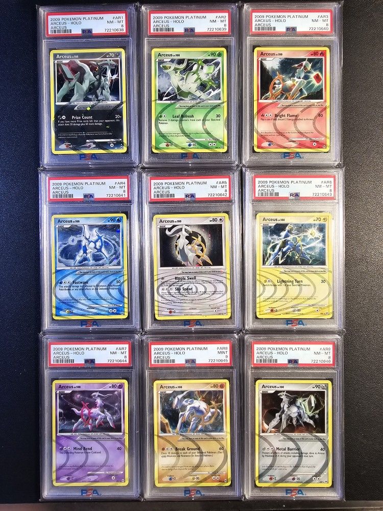 Rare!* Complete Sequential PSA Arceus Holo Set AR #1-9 2009 Diamond Arceus  Set for Sale in Huntington Beach, CA - OfferUp