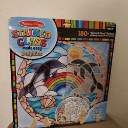 Stain Glass Stickers Dolphins Craft Supplies