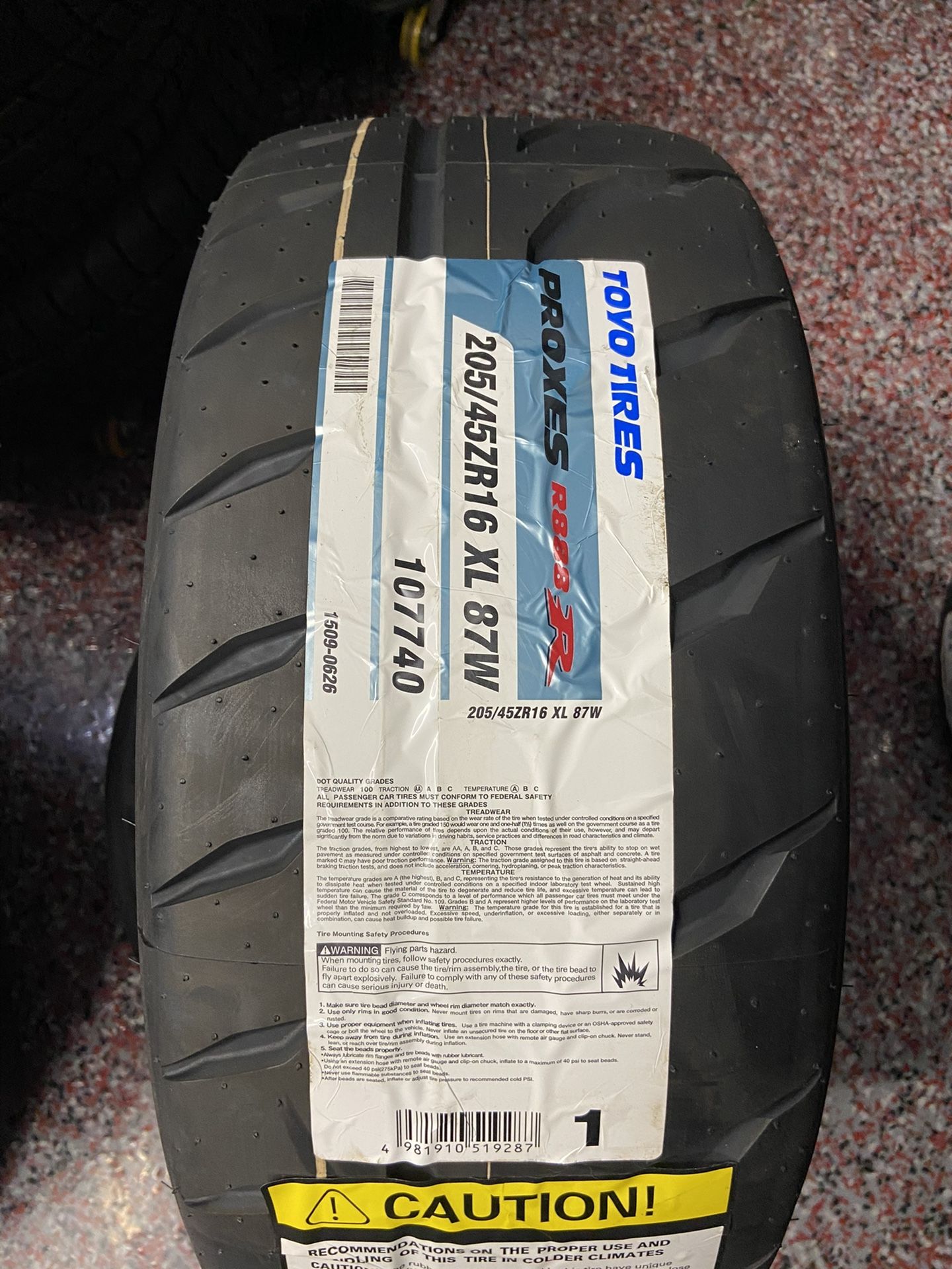 TOYO PROXES R888R 205/45ZR16 $146 NEW 888 205/45/16 888R 205/45R/16 RACE DRIFT TIRE 205/45ZR/16