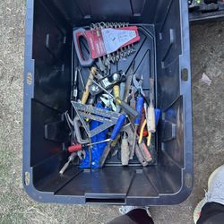 Full Bin Of Tools And 2 Full Boxes 