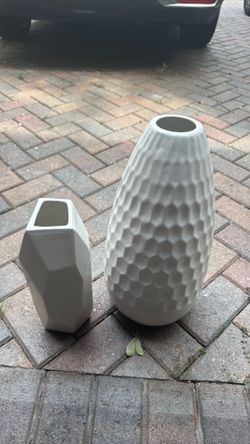 White Ceramic Vases