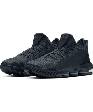 Men’s Nike LeBron 16 XVI Low Triple Black Basketball Shoes CI2668-002 Size 12