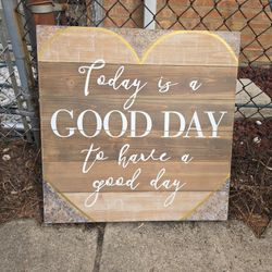 Wood Painted Wall Sign