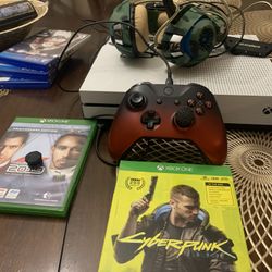 Xbox One S With One Controller And 2 Games And Headphones 