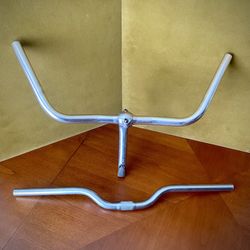 Chrome Cruiser And Riser Handlebars with Adjustable Angle Quill Stem