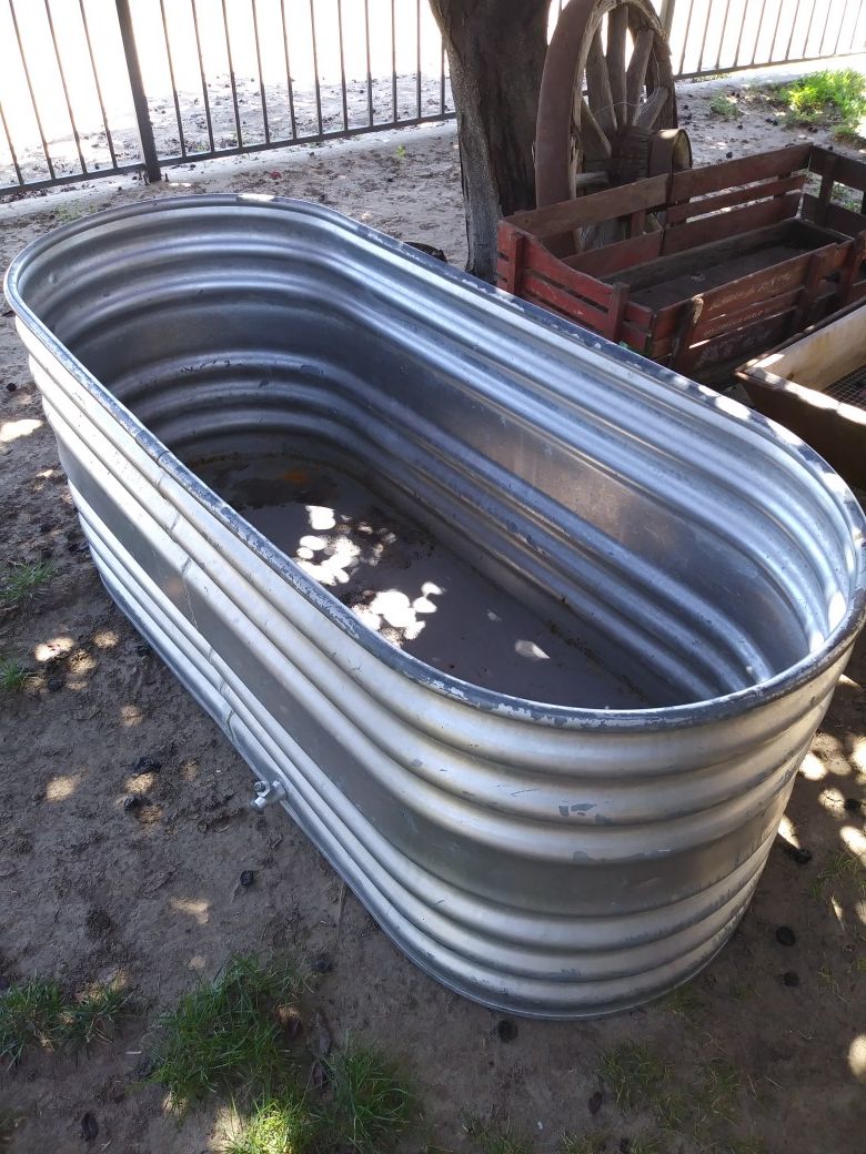 Galvanized water trough