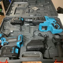 20V Cordless Brushless Drill & Rotary Hammer Combo Kit with 2 Batteries