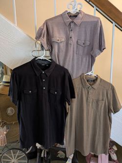 3 Mens Size M Apt 9 Short Sleeve Polo Shirts~Pre-Owned~Price Includes All 3 Shirts