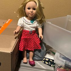 Doll, Blonde, 20 Inches, Cute Dress