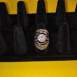 Modern Wrap Ring With Center Stone