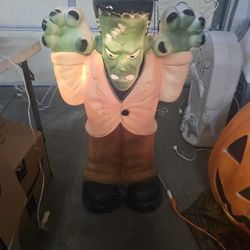 Vintage Halloween Frankenstein Blue Mold