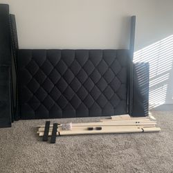 King Size Velvet Tufted Bed