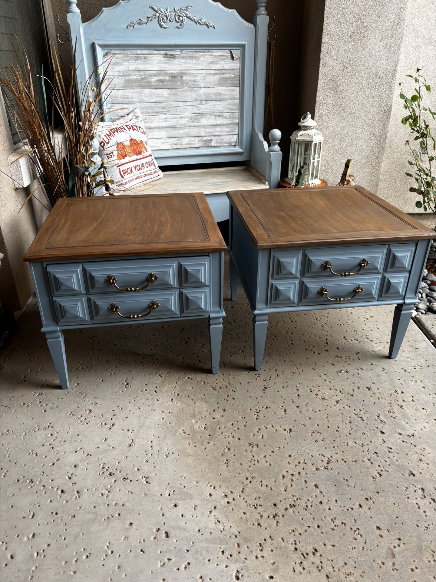 Matching Wooden End Tables